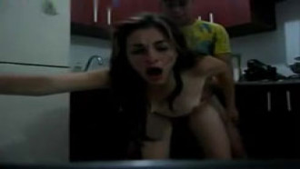 Casal Fodendo na cozinha
