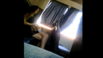 Loirinha gostosa no onibus