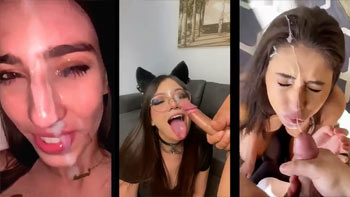 Compilação de gozada na cara das safadas